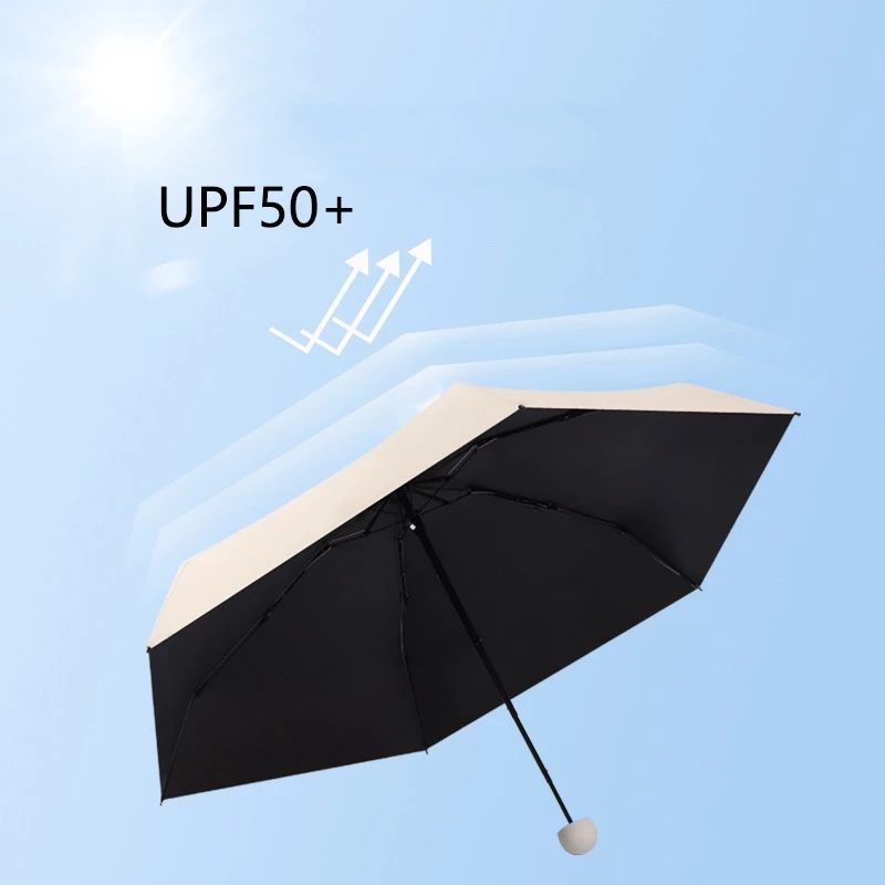 Parapluie compact avec capsule de transport (imperméable et protection UV 50+)