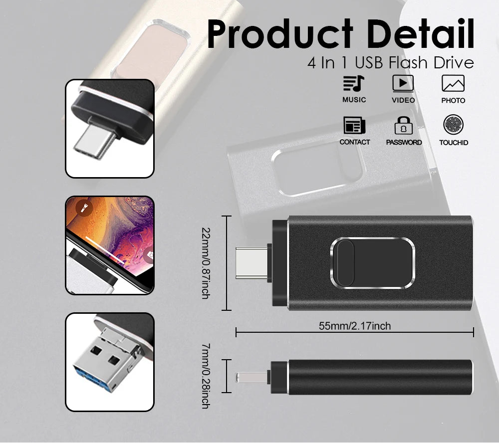 Clé USB universelle PC - Iphone - Smartphone Android