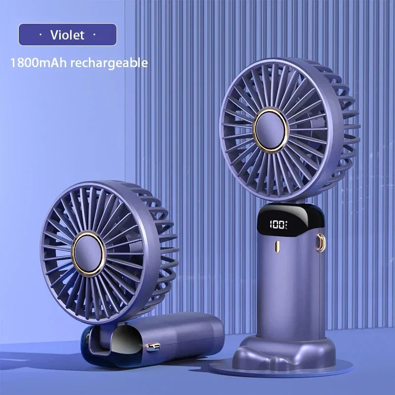Ventilateur de Poche 5 Vitesses – Écran LED