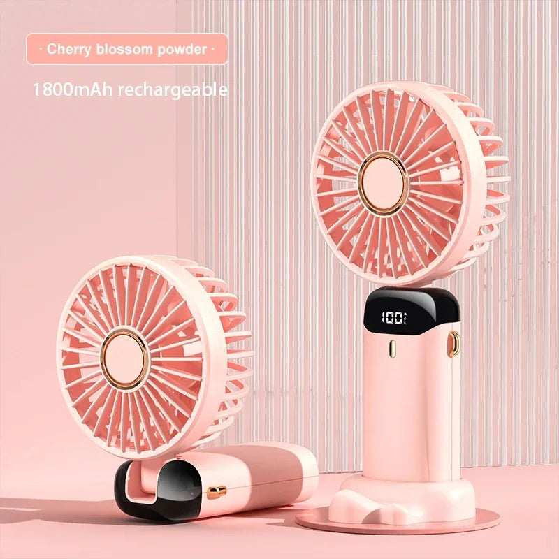 Ventilateur de Poche 5 Vitesses – Écran LED