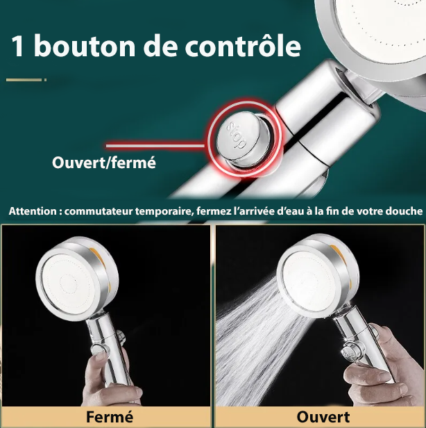 Pommeau de douche économiseur d'eau/Haute pression