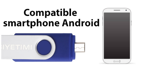 CLÉ USB - 16 À 256 GIGAS. COMPATIBLE TABLETTES ET SMARTPHONES ANDROID