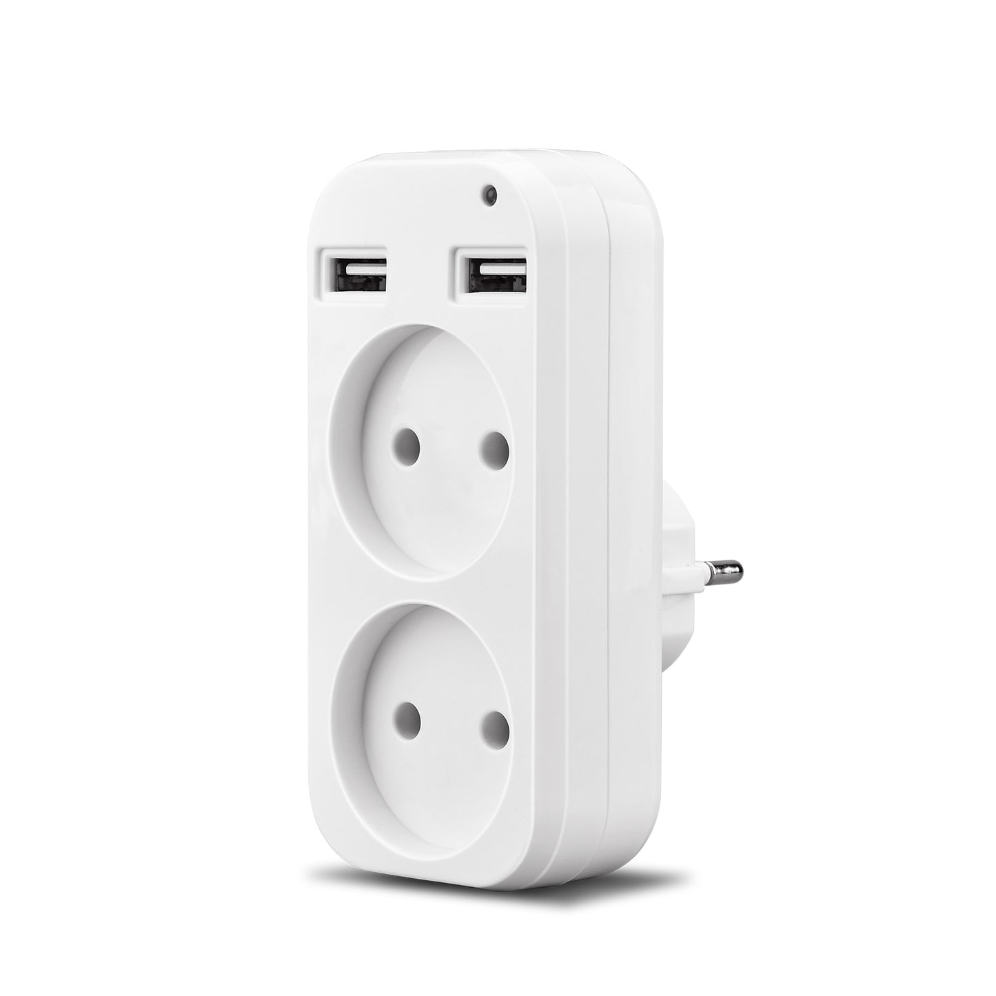 Double prise murale avec deux ports USB