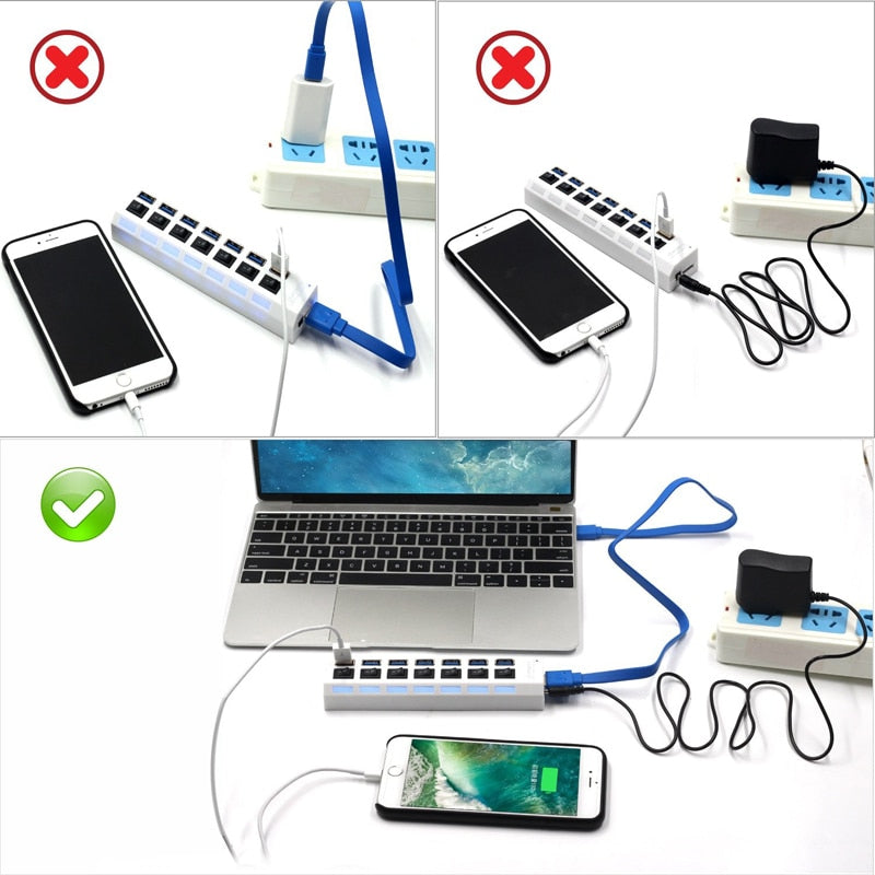 Hub USB 3.0 avec alimentation