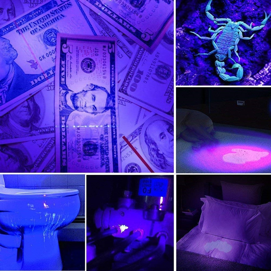 Lampe rayons ultraviolets - Détection tâches et faux billets