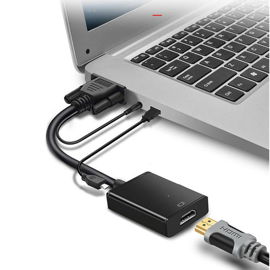 Convertisseur VGA vers HDMI-compatible 1080P HD