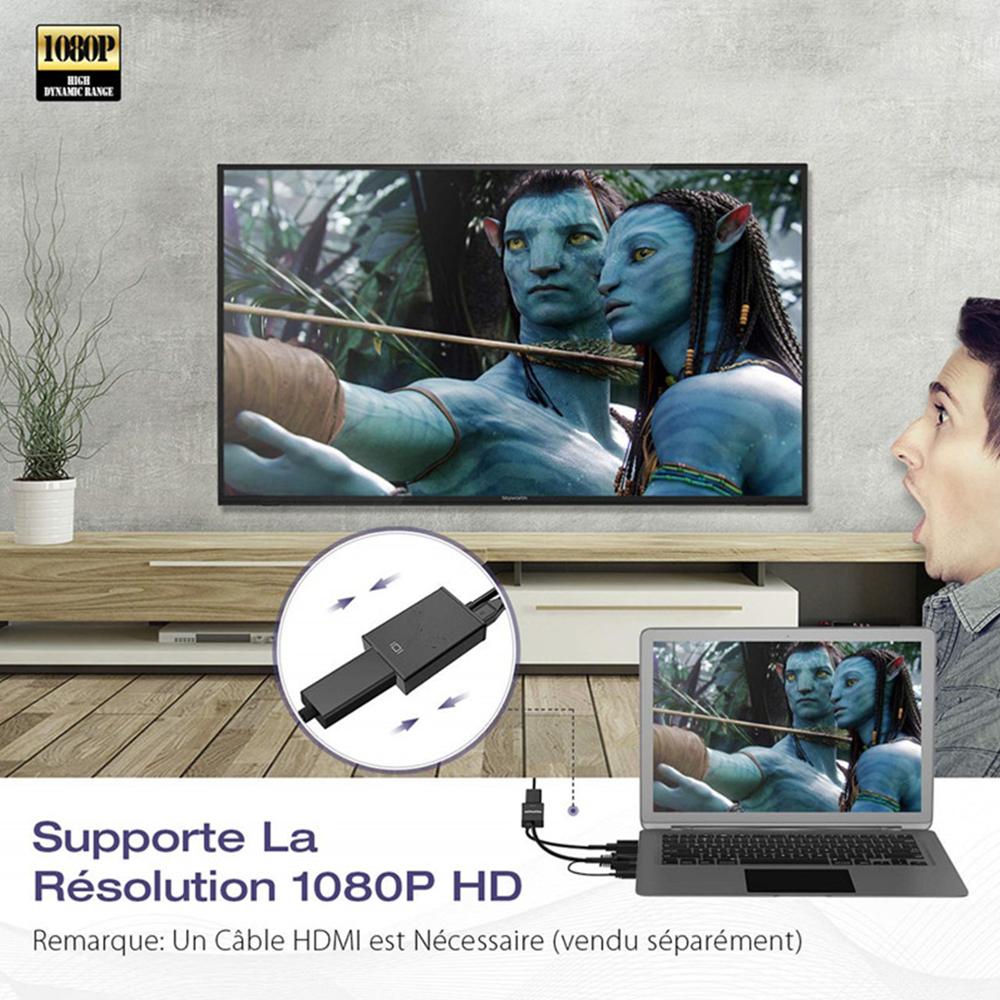 Convertisseur VGA vers HDMI-compatible 1080P HD
