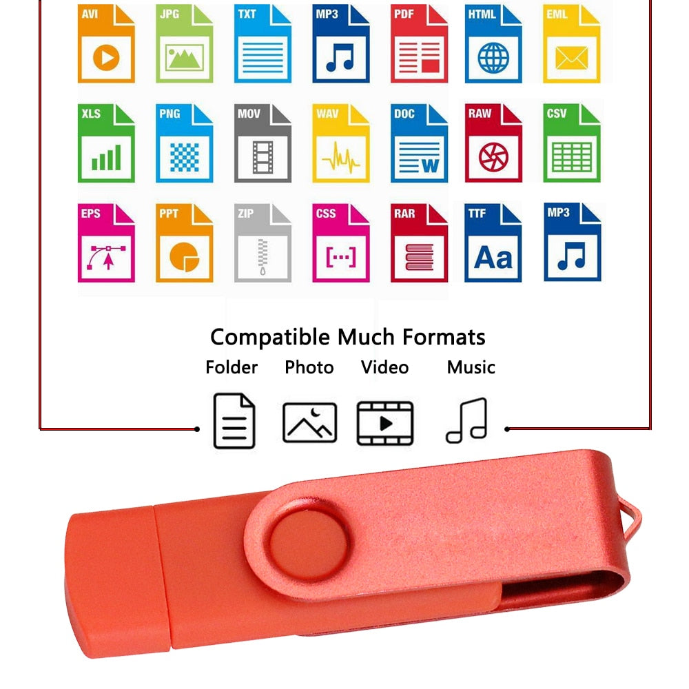 CLÉ USB - 16 À 256 GIGAS. COMPATIBLE TABLETTES ET SMARTPHONES ANDROID