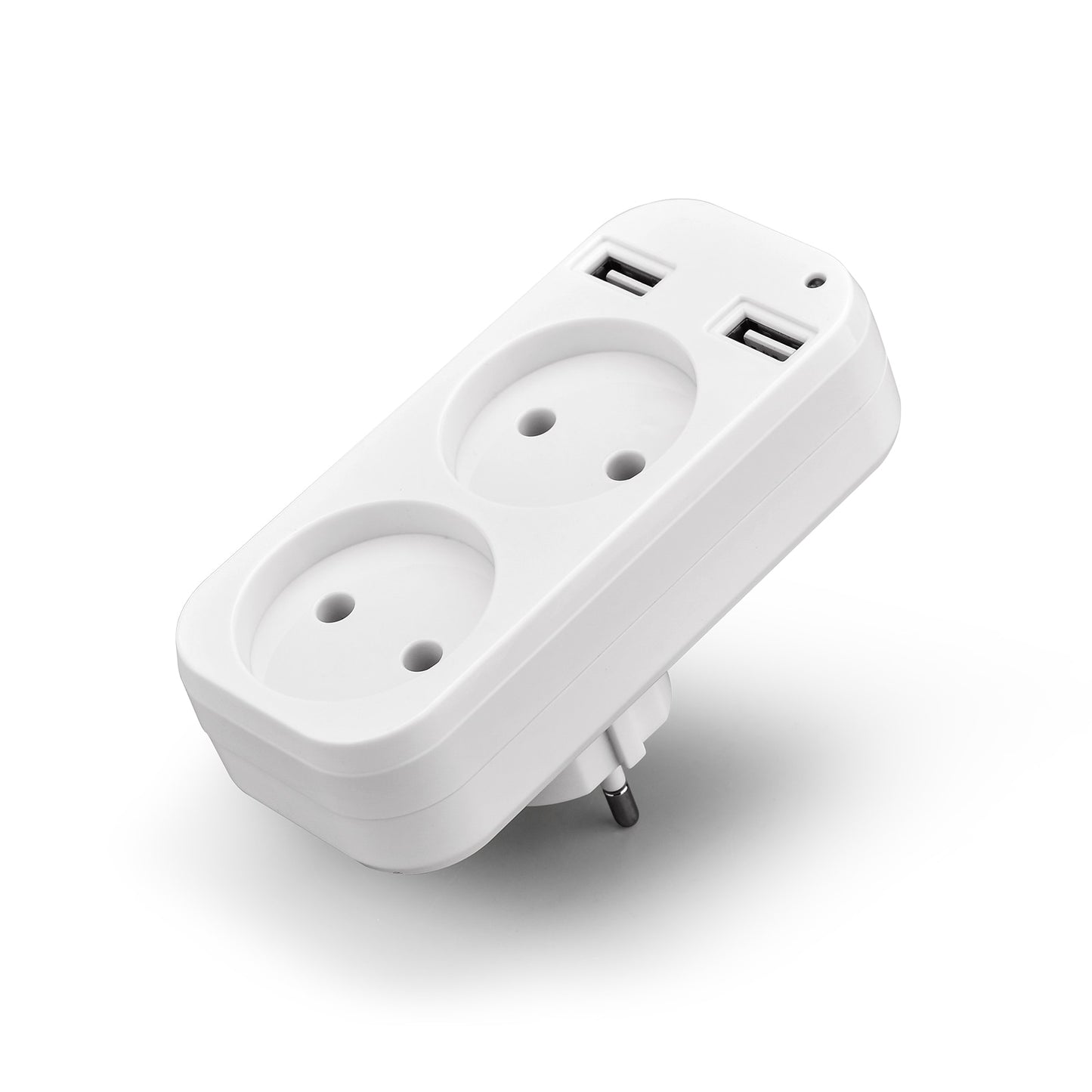 Double prise murale avec deux ports USB