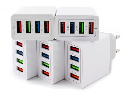 CHARGEUR SECTEUR 4 PORTS USB - ULTRA RAPIDE ET SÉCURISÉ