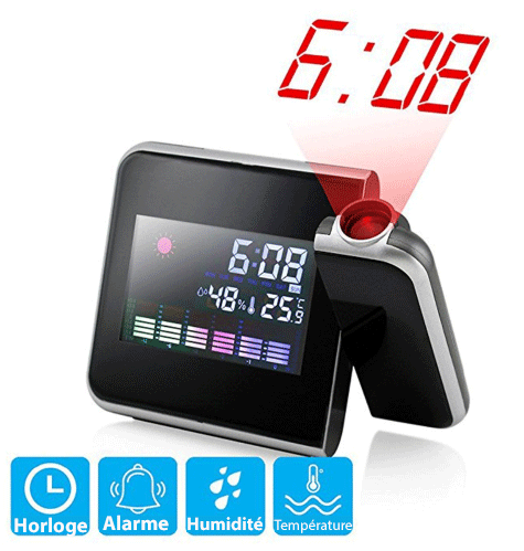 Horloge Multifonctions - Projection LED
