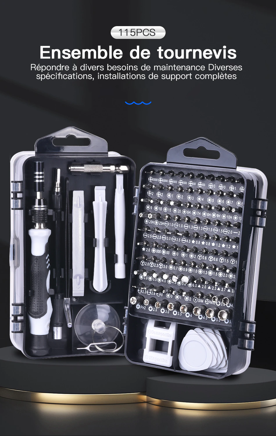 Kit de tournevis de précision 117 en 1