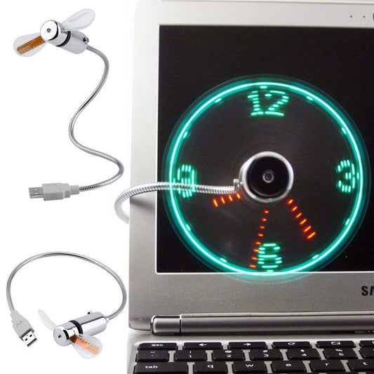 Ventilateur USB Horloge