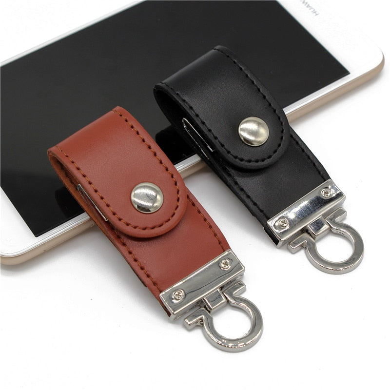 Clé USB étui cuir luxe