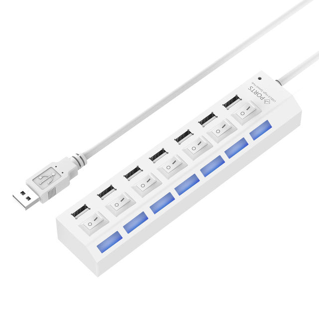 Hub 2.0 ports interrupteurs indépendants