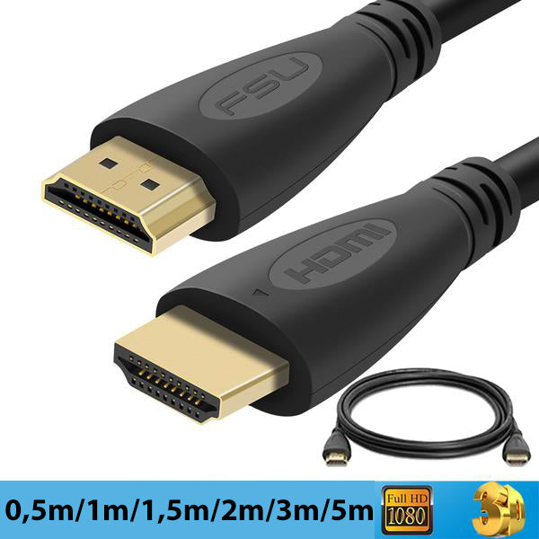 Câble HDMI 50cm à 5m - Connectique plaqué or