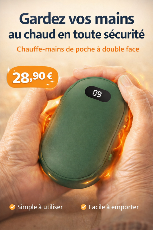 Chauffe-mains de poche à double face