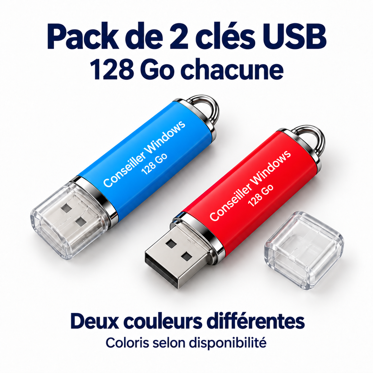 Pack de 2 clés USB – 128 Go chacune