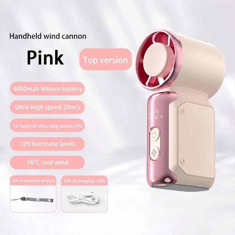 Ventilateur Portable Rechargeable Ultra Puissant – Idéal fraîcheur instantanée & Canicule
