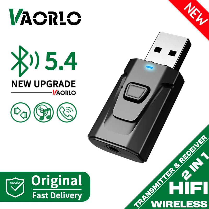 Adaptateur audio Bluetooth 5.4 USB  pour TV, PC, casque, chaîne Hi-Fi et voiture