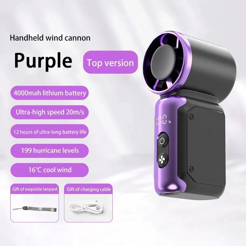 Ventilateur Portable Rechargeable Ultra Puissant – Idéal fraîcheur instantanée & Canicule