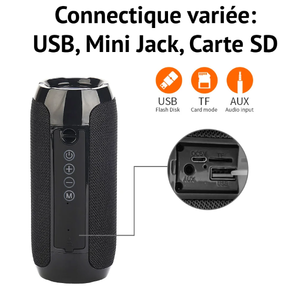 Enceinte portable bluetooth TG117 Radio Stéréo