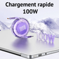 Câble de chargement rétractable 100W pour Android, Iphone15/16, MacBook, Laptop...
