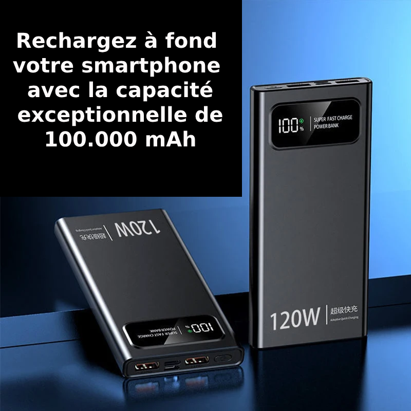 Power Bank TP-Link 20100 MAh – Batterie Externe Haute Capacité Avec Lampe Torche, Charge Rapide