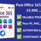 Pack Office 365 - 5 postes - PC/MAC/Android/IoS
