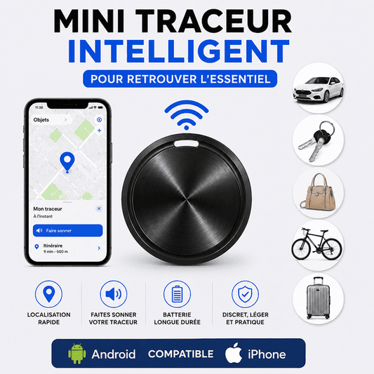 Mini traceur GPS (Voiture, clés, sac...)